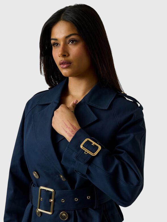 Short trench coat with belt  - 4