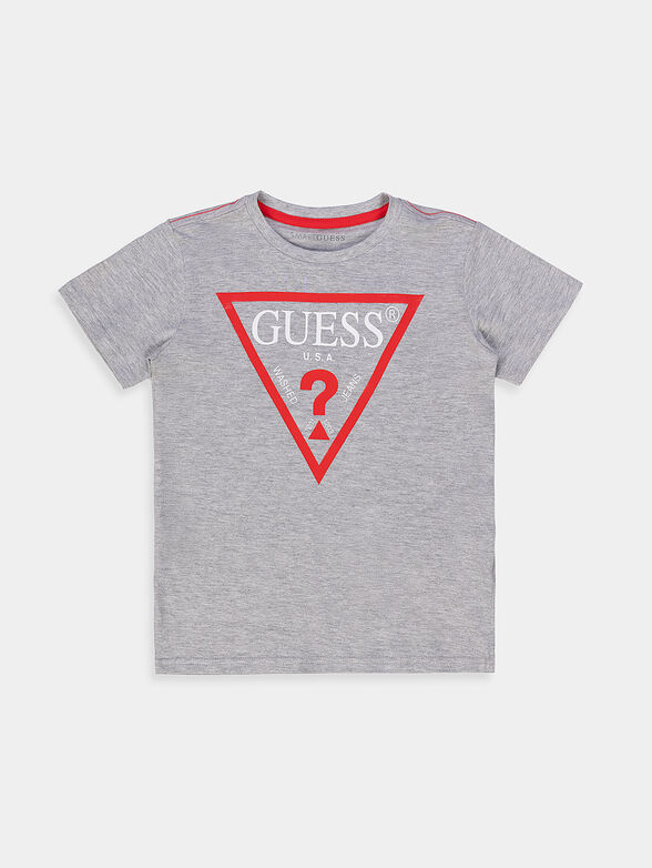 T-shirt with a triangular neon logo - 1