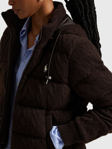 Padded wool and cashmere jacket - 5