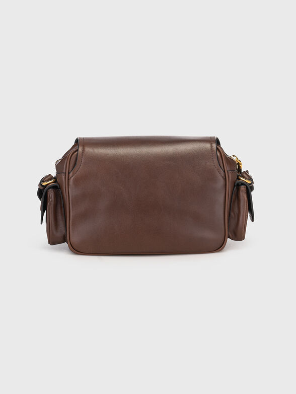 Brown genuine leather bag - 3