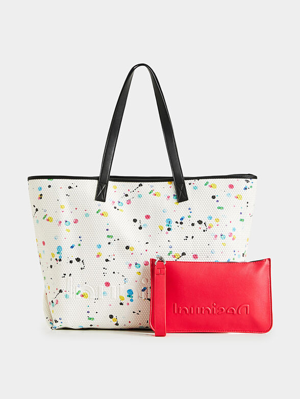 Shopper bag with paint splatter print - 1