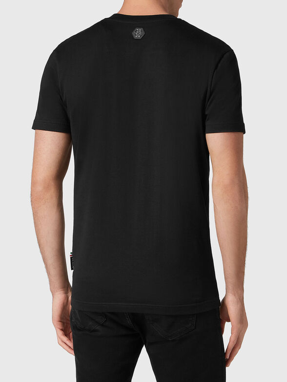 SMILE black T-shirt in cotton  - 3
