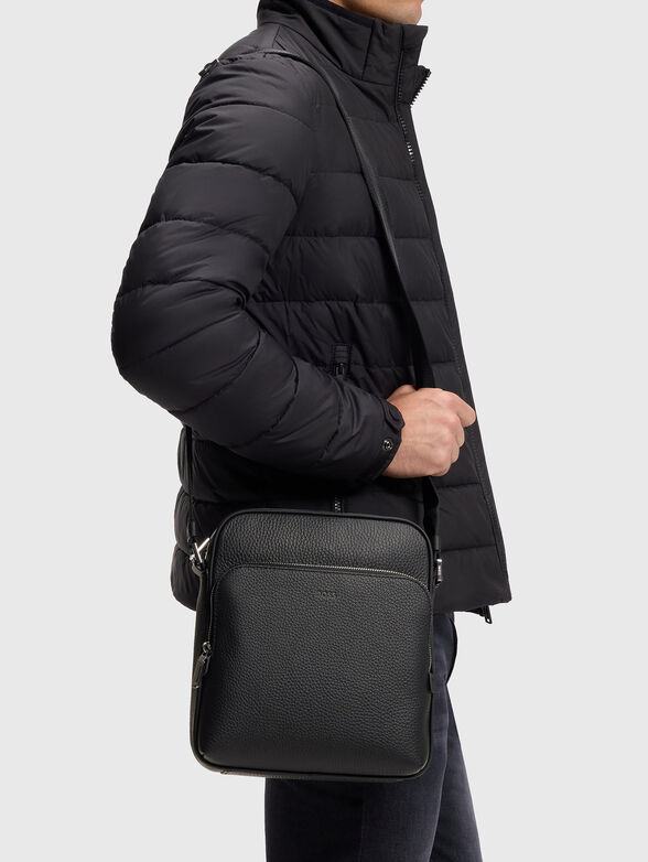 Black leather crossbody bag - 4