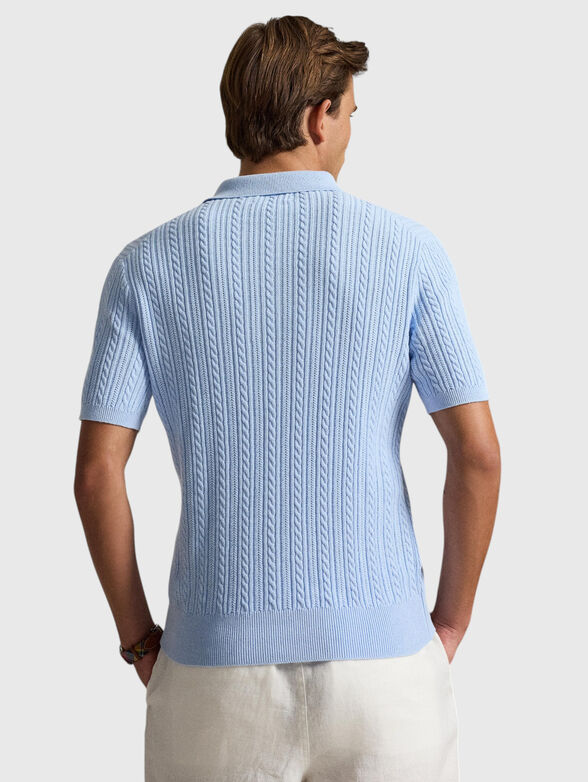 Cable knit polo shirt - 2