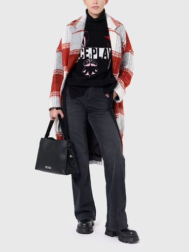 Black low waist jeans - 5