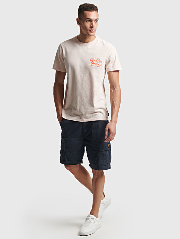 Pale pink T-shirt with logo print - 2