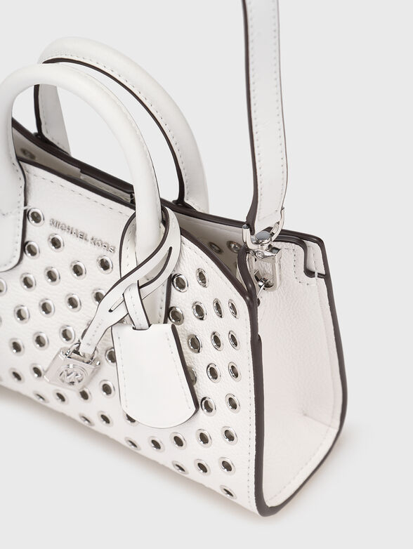 Leather crossbody bag with logo - 5