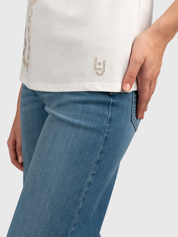 Golden accent T-shirt  - 4