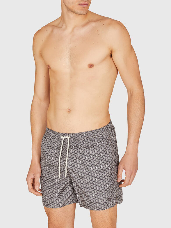 Beach shorts with logo print - 1