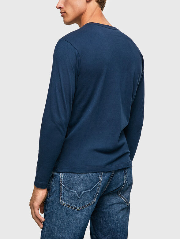 EGGO black blouse with long sleeves and logo print - 3