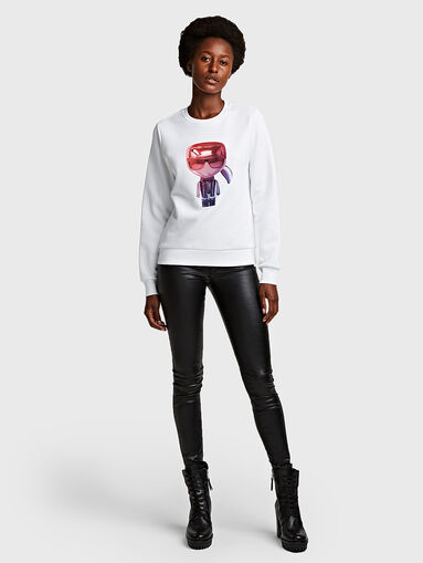 Cotton sweatshirt with logo print - 5