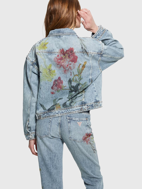 CLARA back print denim jacket - 3