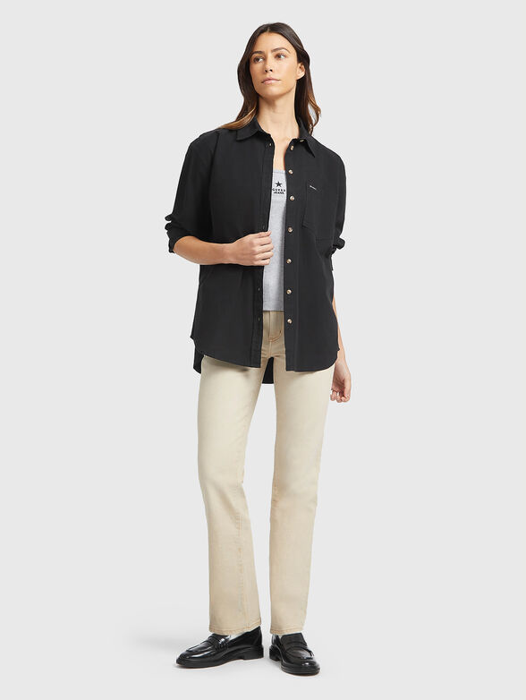 Black shirt with oval hem - 2