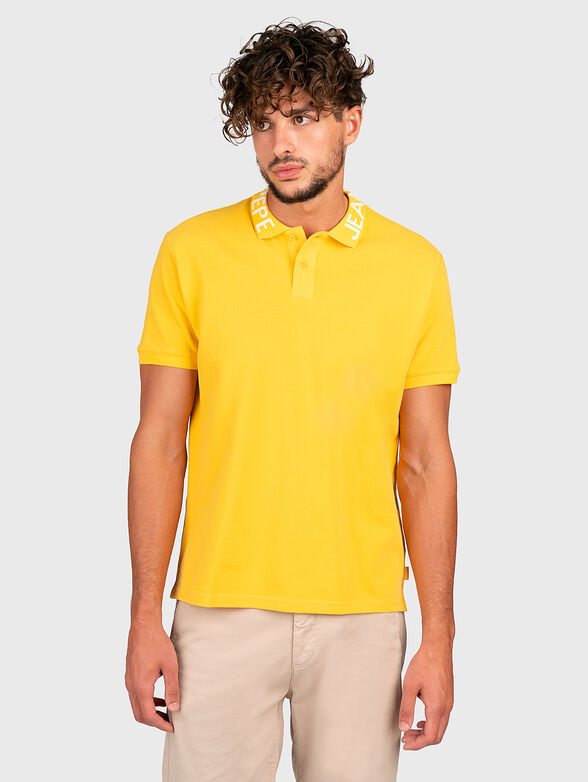 JACOB cotton polo-shirt with accent colar - 1