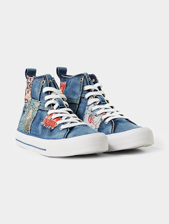 High top sneakers with patches - 2