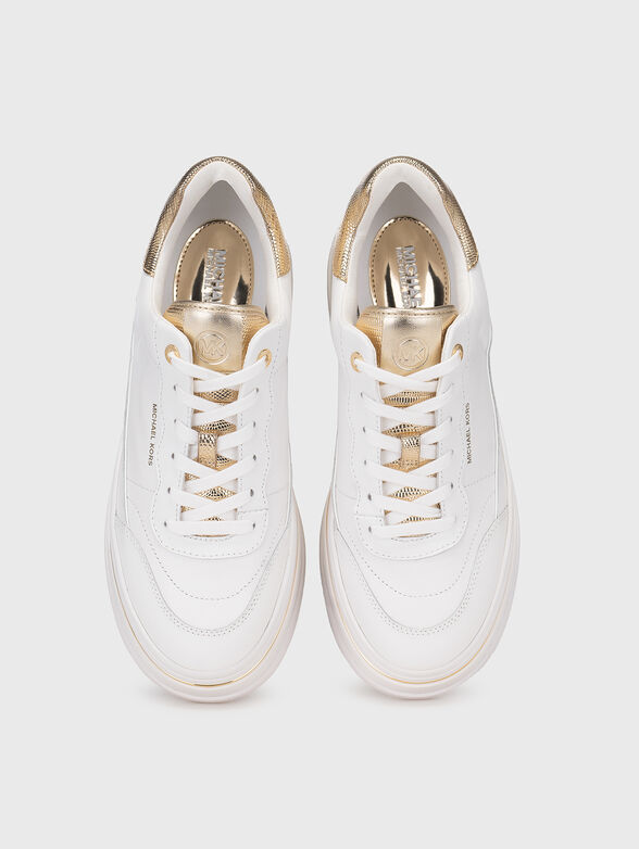 HAYES leather sneakers with gold details - 6