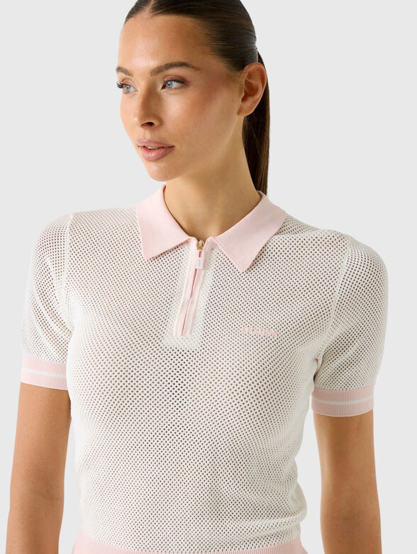 Knitted polo shirt with zip - 1