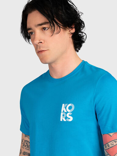Cotton T-shirt with logo print on the back - 4