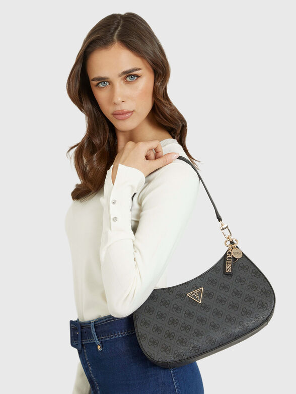 NOELLE bag with monogram print in beige - 2