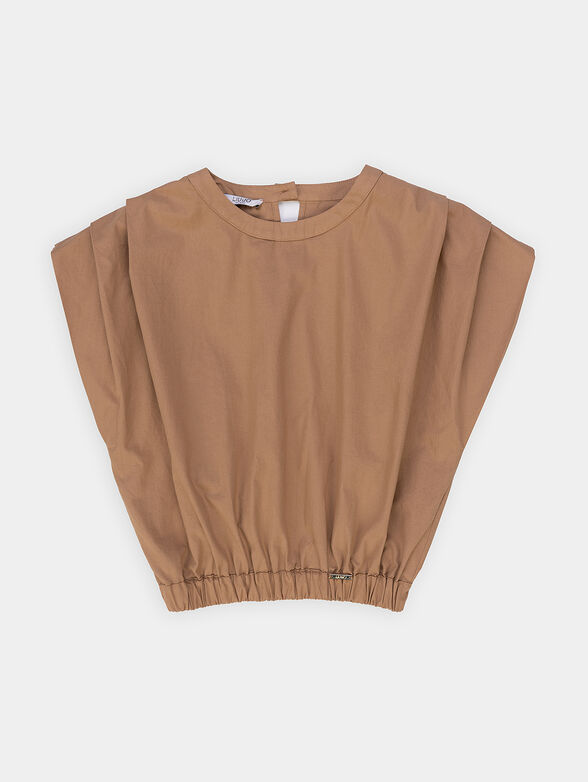 Brown top with logo detail - 1