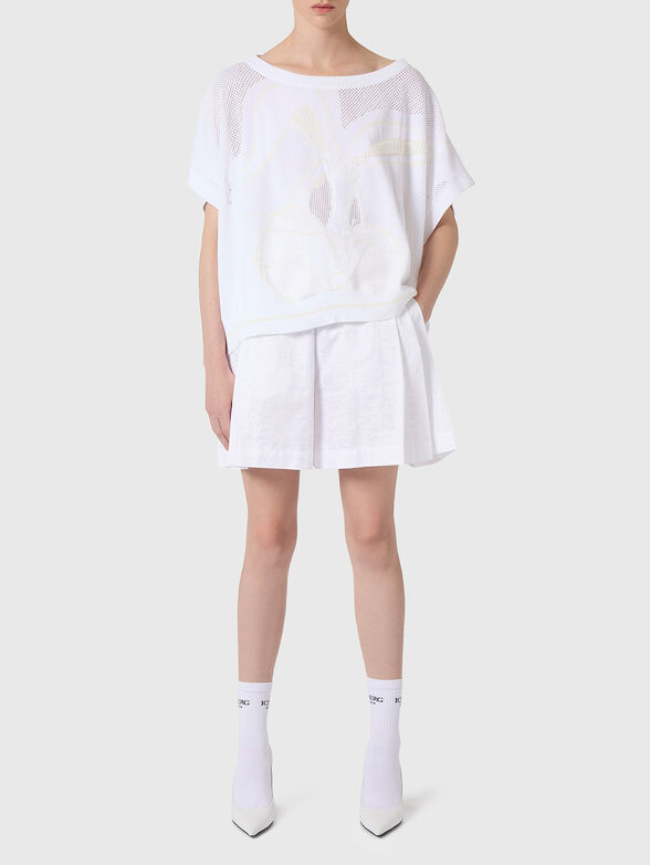 Oversized sweater with short sleeves - 2