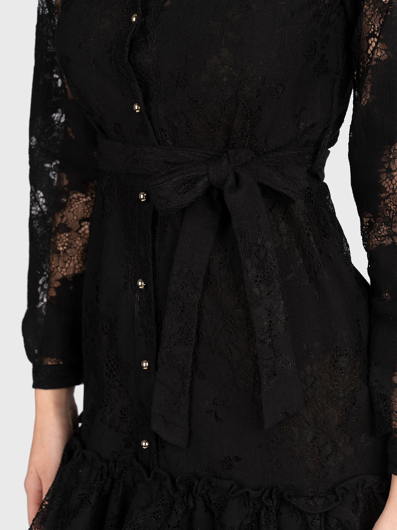 Black dress with lace accents brand LIU JO