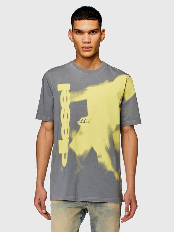 T-JUST-N13 black T-shirt with logo detail  - 1