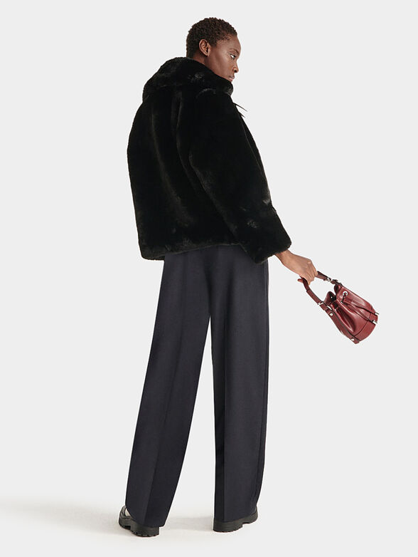 Faux fur biker jacket - 4