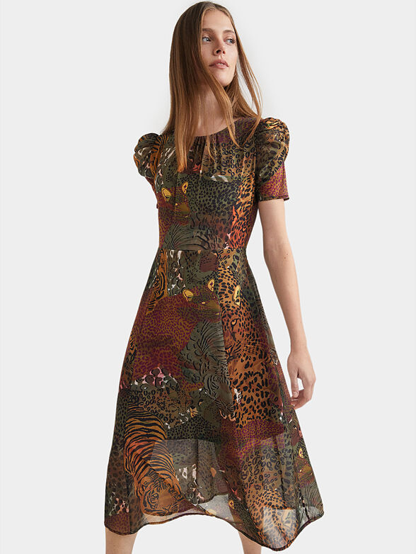 Short sleeve midi-dress - 1