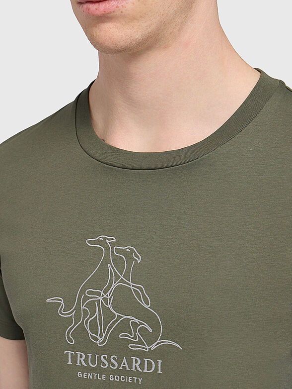 Cotton T-shirt with logo - 4