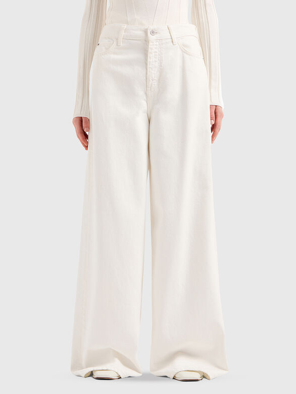 White jeans with wide legs - 1