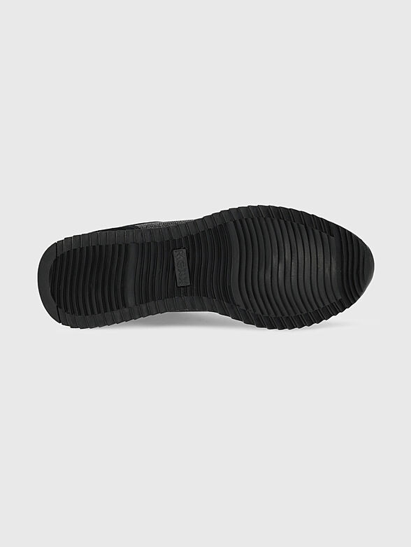 FLEUR black sports shoes with gold-colored accents - 5