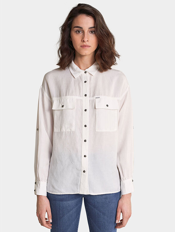 White lyocell shirt - 1