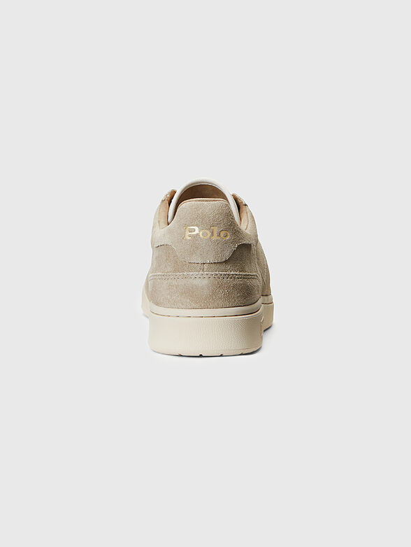 Beige suede sports shoes - 3