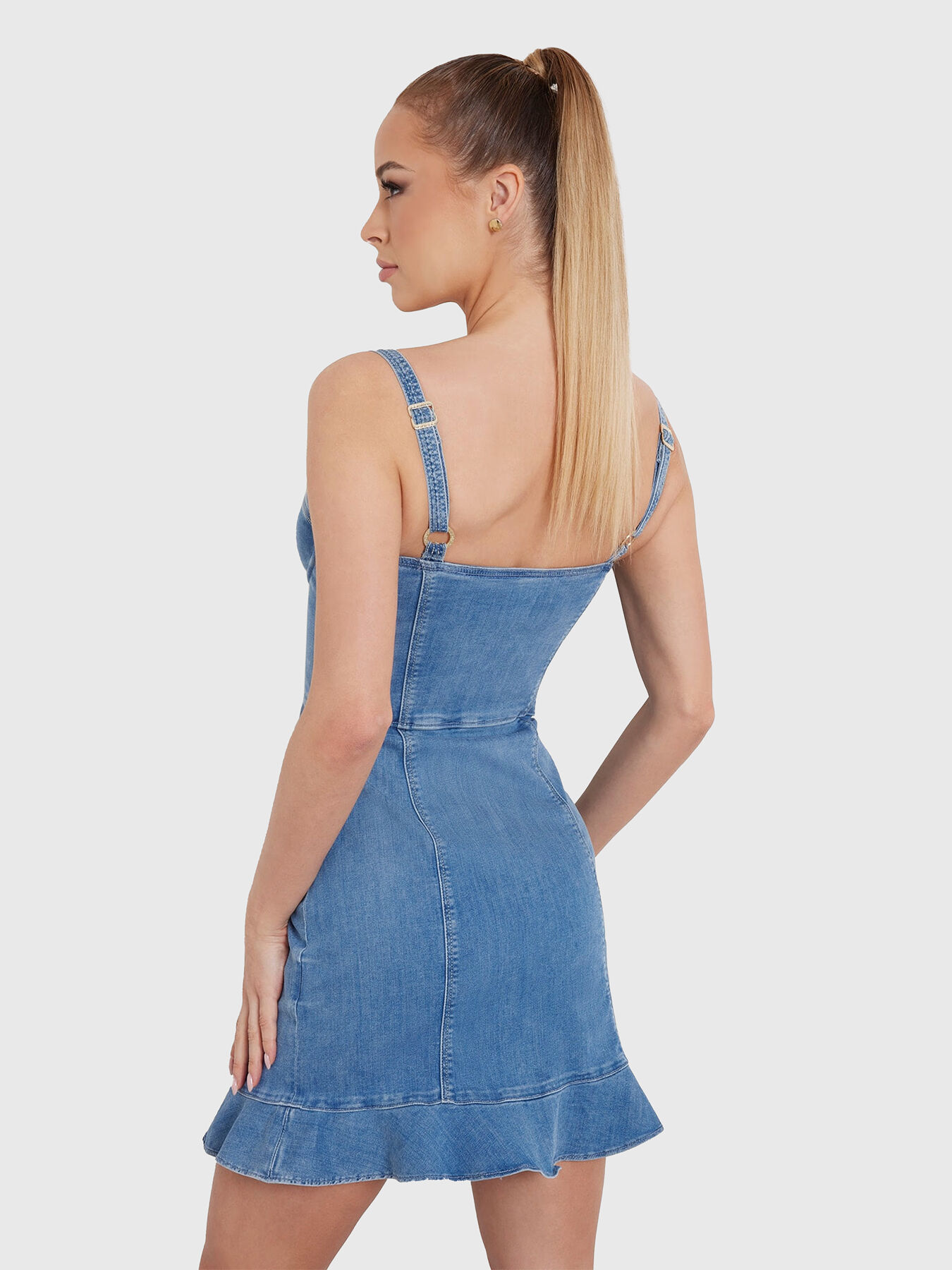 レディースウェア MARK&LONA Chase Weatherproof Dress Dress with belt STELLA Marciano Guess | color Navy blue