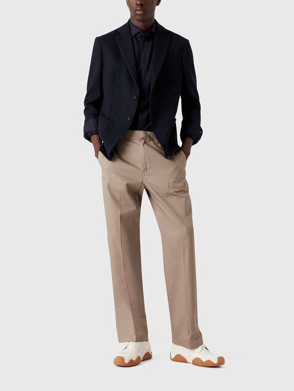 Blue wool blend shirt - 2