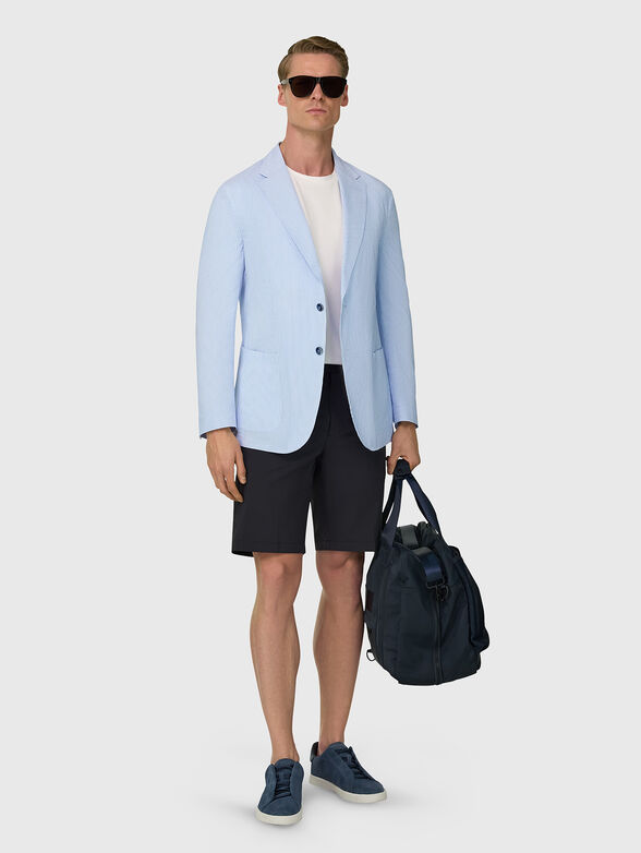 Striped jacket with a single-breasted closure - 2