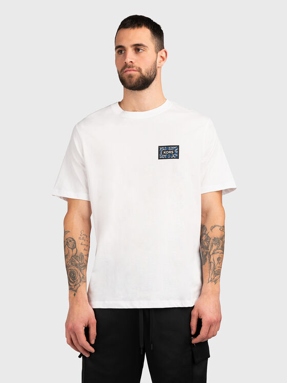 MESH BLOCK round neck T-shirt - 1