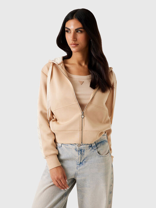 Hooded sweatshirt with zip