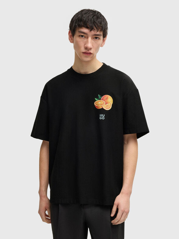 Cotton T-shirt with print - 1