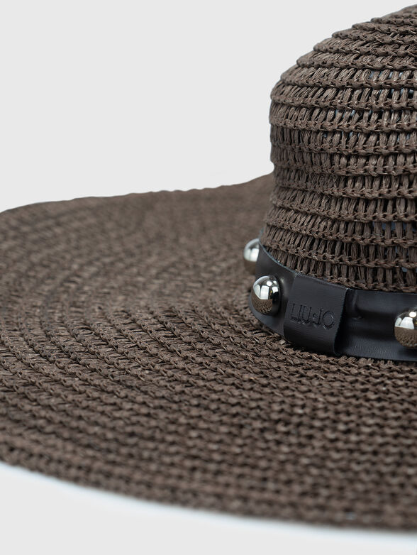 Riveted wide-brimmed hat - 3