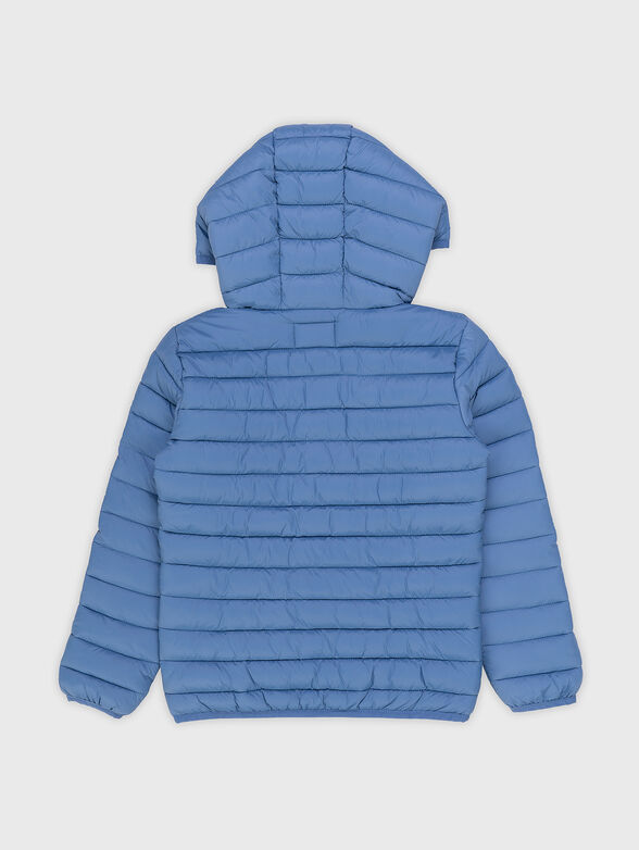 Black down jacket with a hoodie - 2