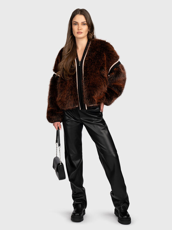 Бомбър яке с контрастен кант - 1