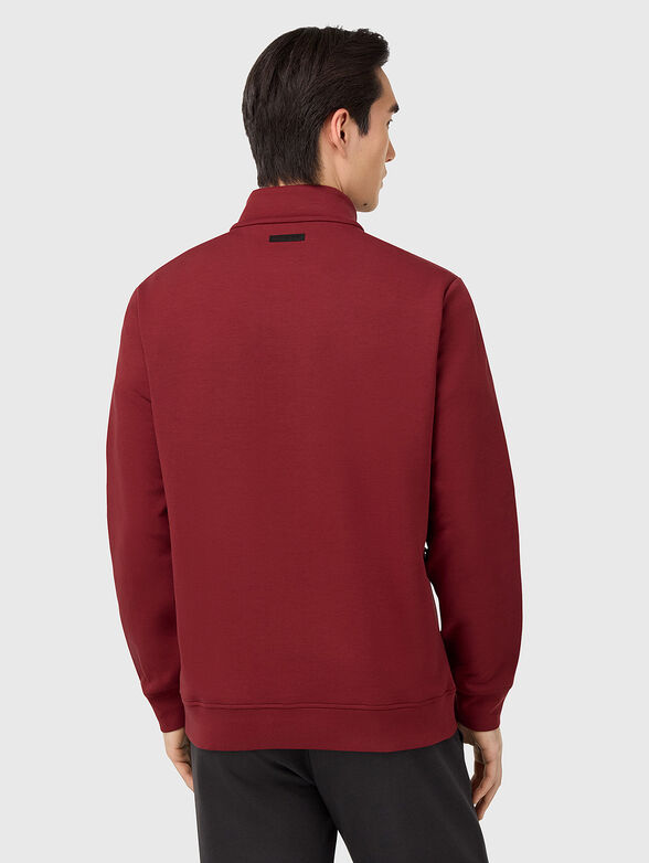 Sweatshirt with polo collar and zipper  - 3