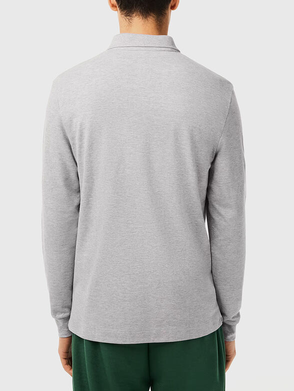 Black polo-shirt with long sleeves - 3