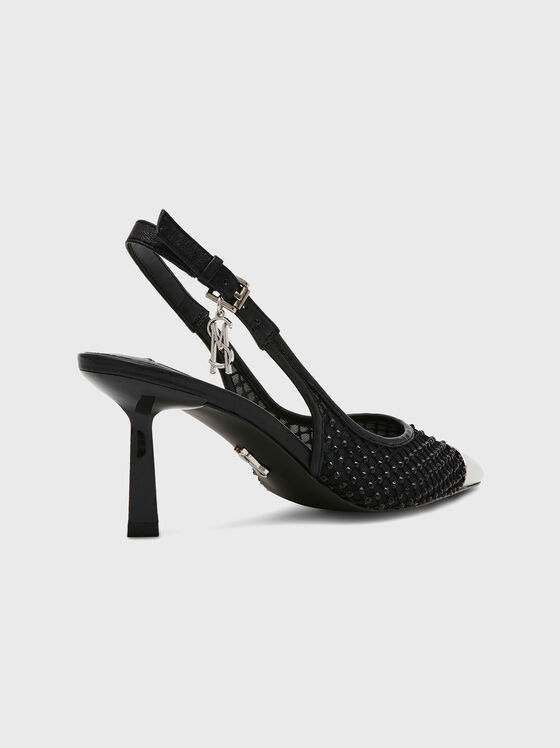 Heeled sandals with rhinestones - 2