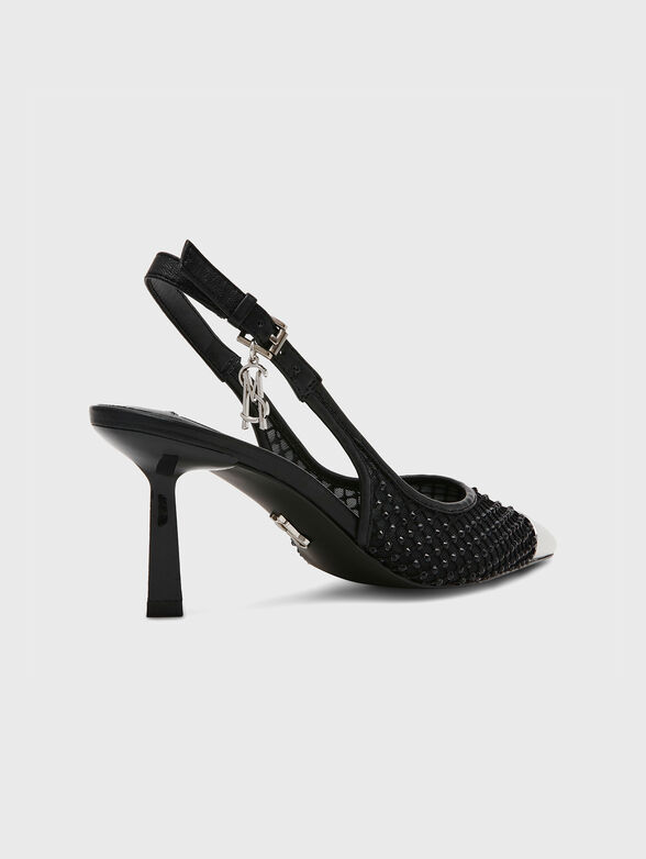 Heeled sandals with rhinestones - 2