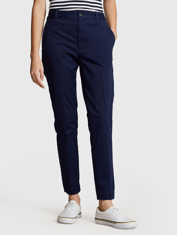 Dark blue chino trousers  - 1