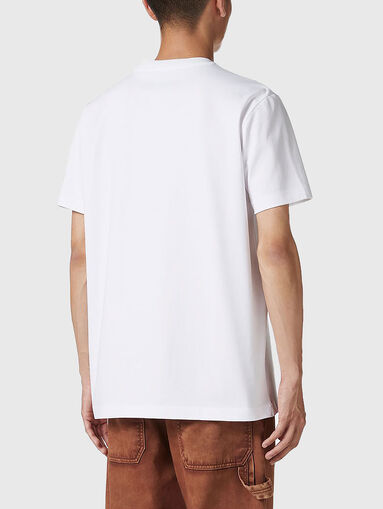 T-shirt with oval neckline and logo - 3