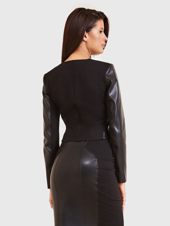 ROSE jacket faux leather and textile - 2